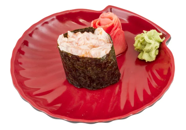 Sushi with salmon on white background isolated — Stock Photo, Image