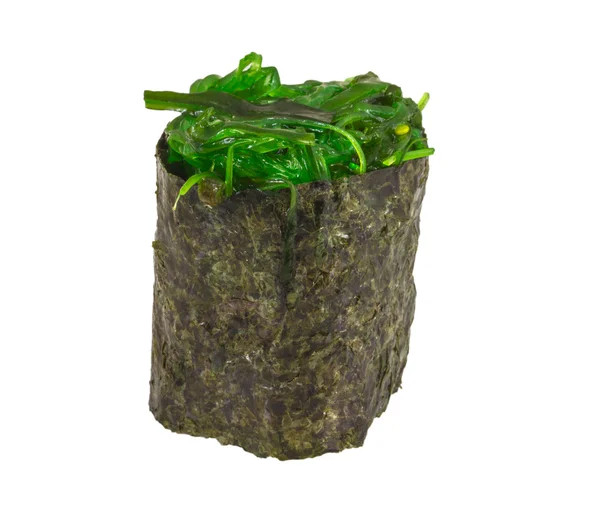 stock image Japanese fresh maki sushi with green seaweed Chuka