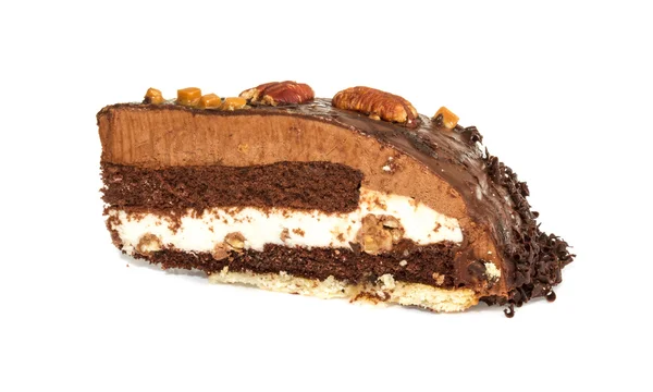 Pezzo di torta al cioccolato — Foto Stock