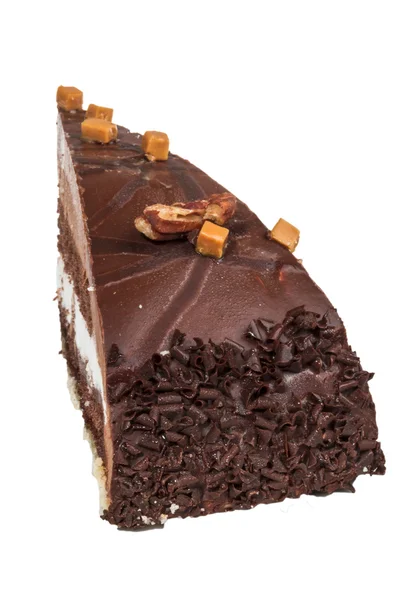 Stück Schokoladenkuchen — Stockfoto
