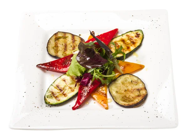 Grillede grønnsaker (zucchini, auberginer, paprika ,) – stockfoto