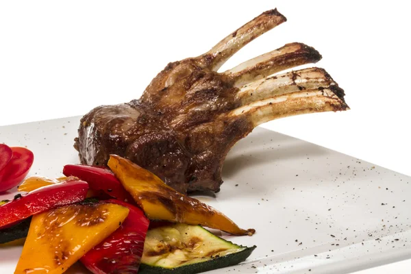 stock image Gourmet Main Entree Course Grilled Lamb steak