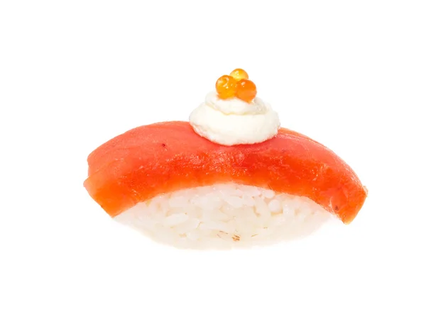 Lazac sushi fehér alapon — Stock Fotó