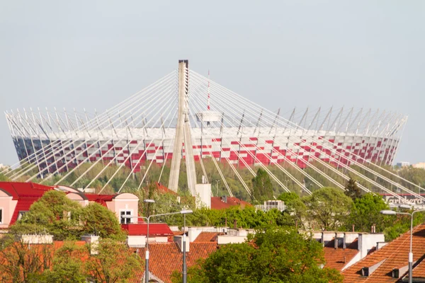 Varšava - 25. dubna: Nové otevřené Národní stadion ve Varšavě 25. dubna — Stock fotografie