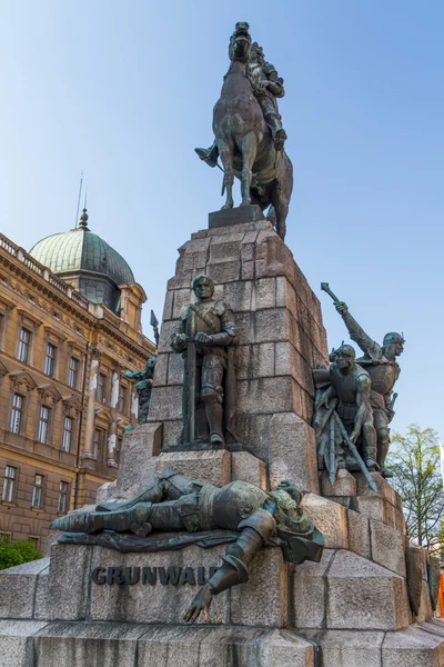 格伦纪念碑在旧镇在克拉科夫之战 — 图库照片