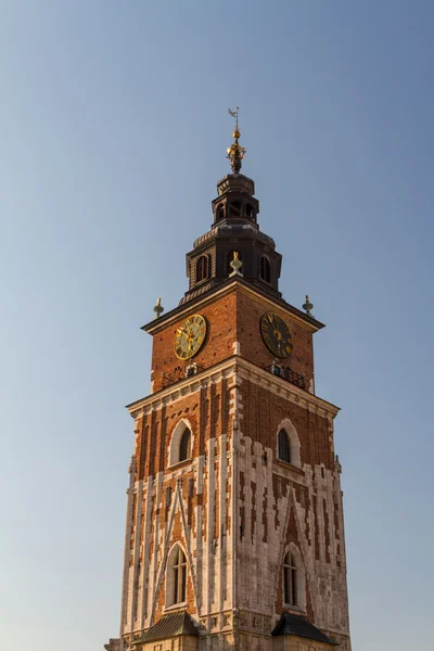 Stadhuis toren op het belangrijkste plein van Krakau — Stockfoto