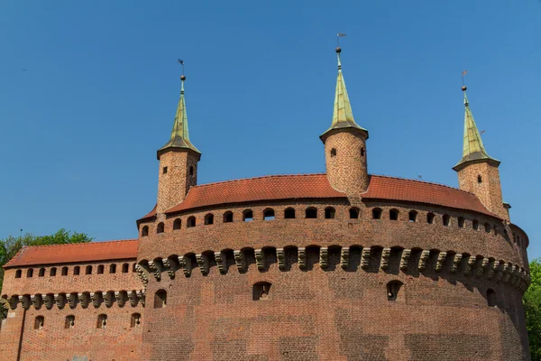 stock image A gate to Krakow - the best preserved barbican in Europe, Poland