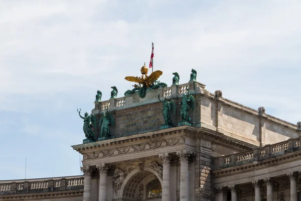 Heldenplatz 在霍夫堡宫复杂，维也纳，奥地利 — 图库照片