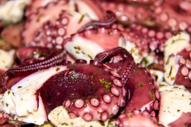 Octopus galician style (pulpo a la gallega) , spanish tapas dish clipart