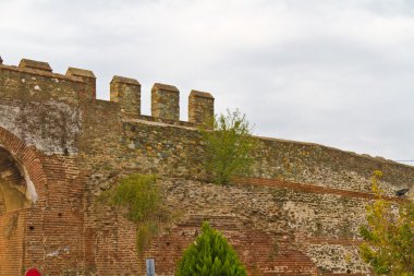 eptapyrgio Selanik'te üst şehir müstahkem duvar