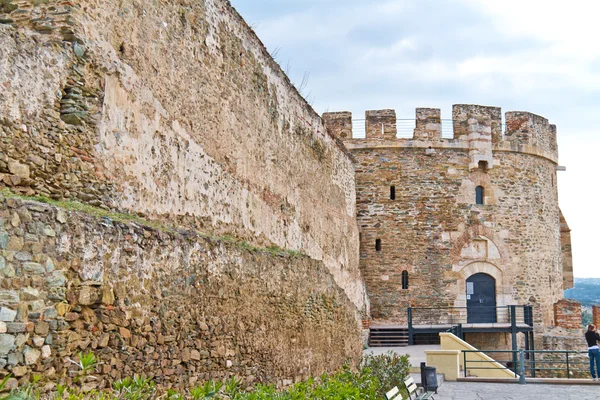 stock image Eptapyrgio the fortified wall in the Upper Town of Thessaloniki