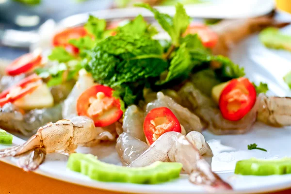 stock image Thai Dishes - Raw Shrimps