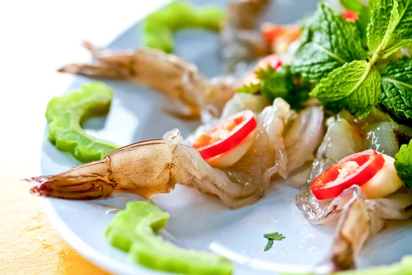 stock image Thai Dishes - Raw Shrimps