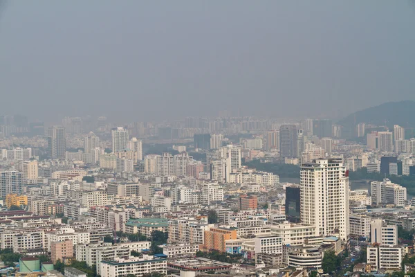 China Hainan ilha, cidade de Sanya vista aérea — Fotografia de Stock