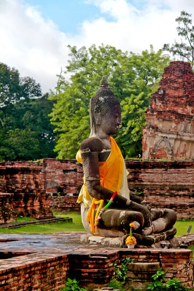 Socha Buddhy - ayuthaya, Thajsko — Stock fotografie