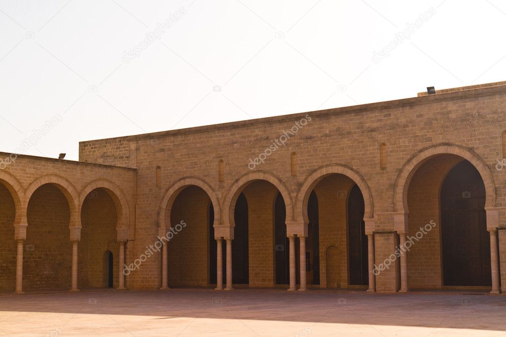 Interior of Great Mosque in Mahdia, Tunisia