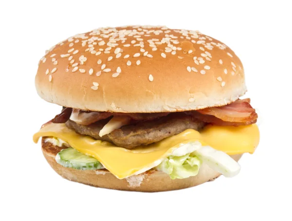 Hamburger izolovaný na bílém — Stock fotografie