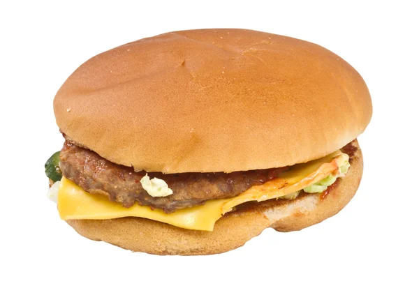Hamburger izolowany na białym — Zdjęcie stockowe