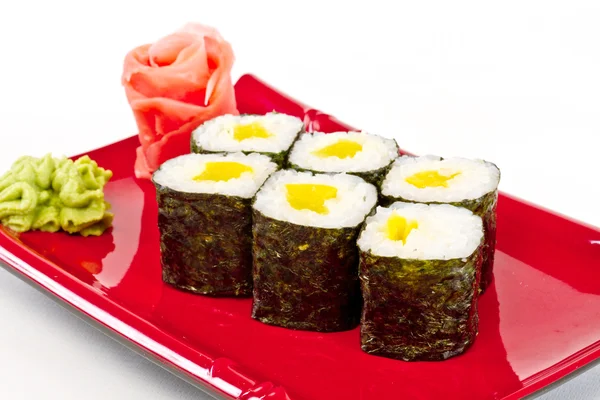 Japan vegetarian roll with dycon — Stock Photo, Image