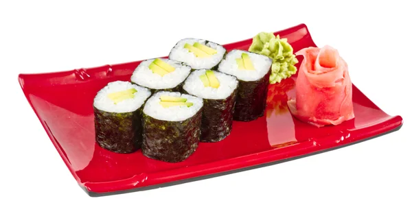 Stock image Japan vegetarian roll with avocado