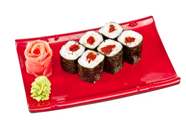 stock image Japan vegetarian roll with tomato