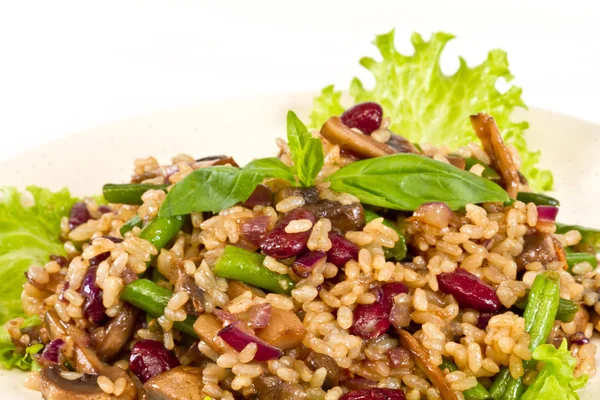 stock image Tasty rice with mushrooms