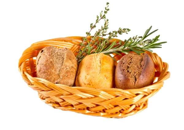 Homemade italian bread Ciabatta with rosemary — Stock Photo, Image