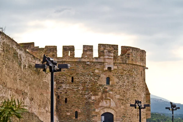 stock image Eptapyrgio the fortified wall in the Upper Town of Thessaloniki