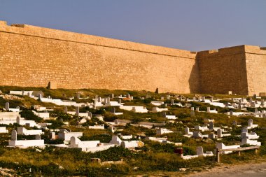 Ribat - Arapça sur ve mahdia mezarlıkta - deniz kenarına