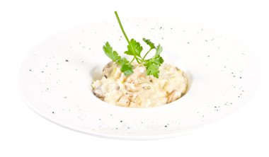 mantarlı risotto kase.