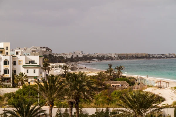 Szene im Badeort am Mittelmeer in Tunesien. — Stockfoto