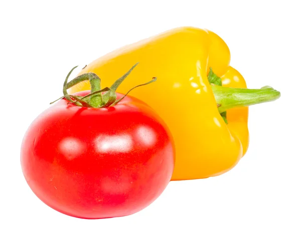 Tomat med gul paprika — Stockfoto