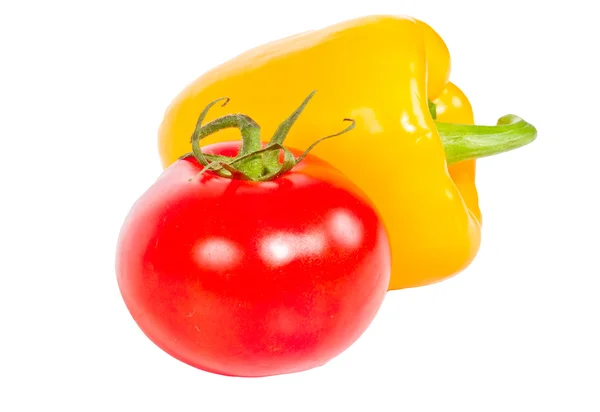 Tomate mit dem gelben Paprika — Stockfoto