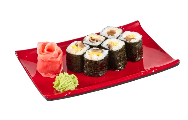 Sushi rolt gemaakt van paddenstoel — Stockfoto