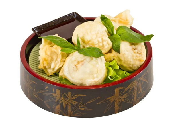 Cuisine japonaise, champignons Tempura — Photo