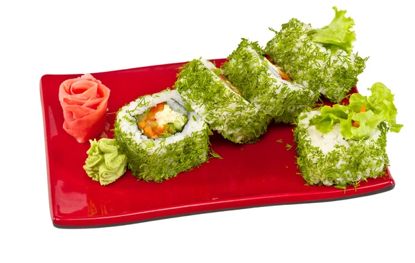 Rotolo vegetariano giapponese con aneto e verdure — Foto Stock