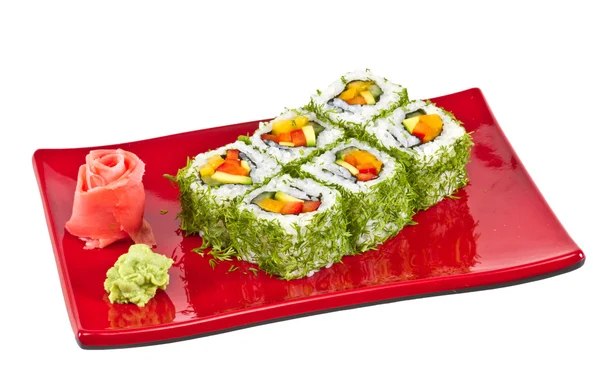 Stock image Japan vegetarian roll with dill vegetables