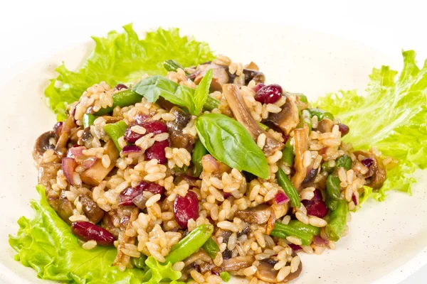 stock image Tasty rice with mushrooms