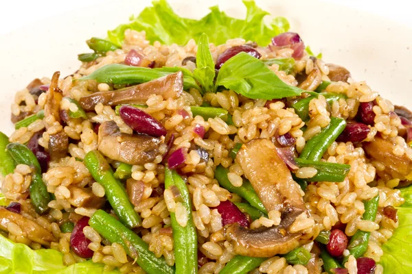 stock image Tasty rice with mushrooms