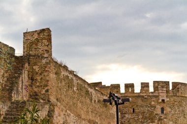 eptapyrgio Selanik'te üst şehir müstahkem duvar