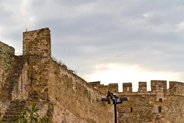 Eptapyrgio Selanik'te üst şehir müstahkem duvar — Stok fotoğraf