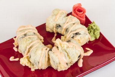 Japon mutfağı-Tempura Maki Sushi (Deep Fried sa ve yapılan rulo