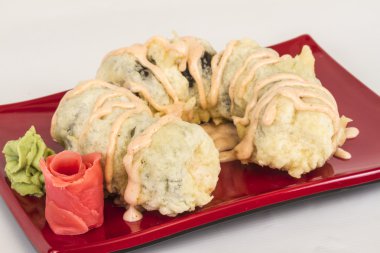 Japon mutfağı-Tempura Maki Sushi (Deep Fried sa ve yapılan rulo