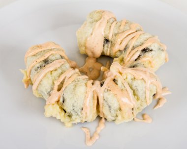 Japon mutfağı-Tempura Maki Sushi (Deep Fried sa ve yapılan rulo