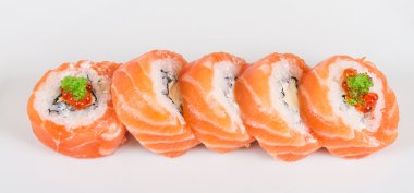 Japon suşi geleneksel Japon food.roll somon, yeniden yaptı.