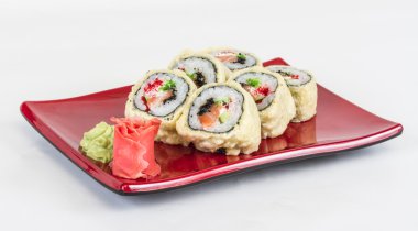 Japon mutfağı-Tempura Maki Sushi (Deep Fried sa ve yapılan rulo