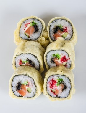 Japanese Cuisine -Tempura Maki Sushi (Deep Fried Roll made of sa clipart