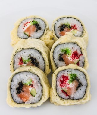 Japon mutfağı-Tempura Maki Sushi (Deep Fried sa ve yapılan rulo