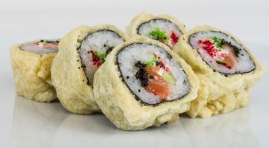 Japon mutfağı-Tempura Maki Sushi (Deep Fried sa ve yapılan rulo