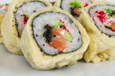 Japon mutfağı-Tempura Maki Sushi (Deep Fried sa ve yapılan rulo